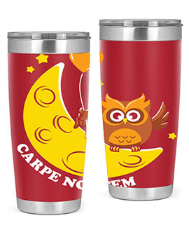 Carpe Noctem Moon Stars Owl A TurtleRabbit 1#- owl- Tumblers