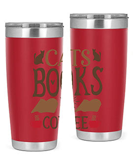 Cats Books Coffee Style 9#- cat- Tumbler