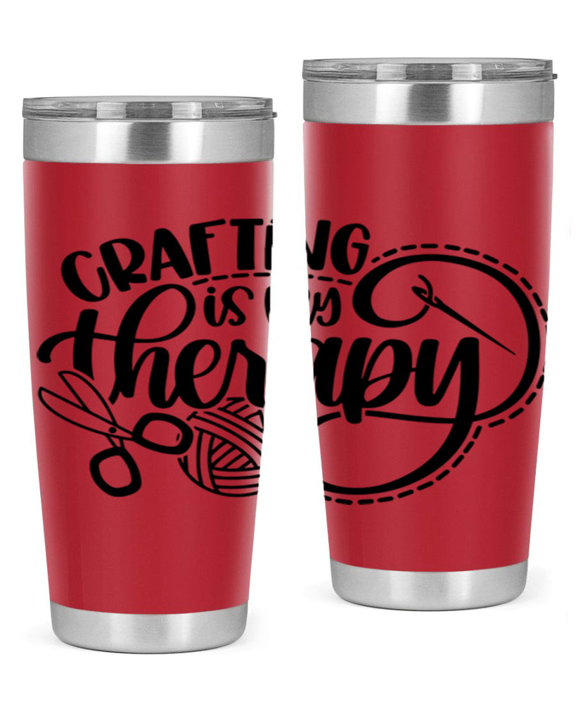 Crafting Is My Therapy 34#- crafting- Tumbler