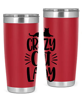Crazy Cat Lady Style 92#- cat- Tumbler