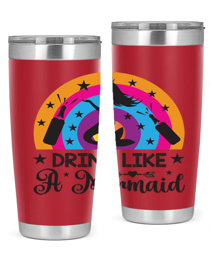 Drink like a mermaid 150#- mermaid- Tumbler