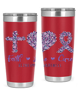 Faih Love Cure AlzheimerS Awareness 137#- alzheimers- Tumbler