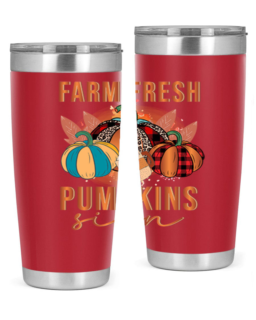 Farm Fresh Pumpkins Sign 175#- fall- Tumbler