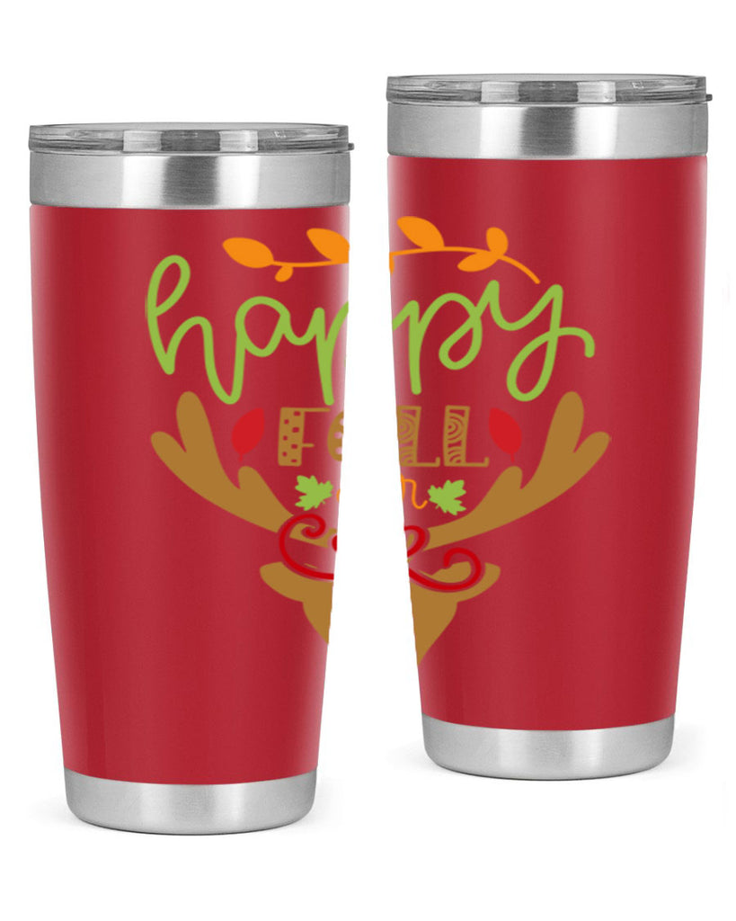 Happy Fall deer 219#- fall- Tumbler