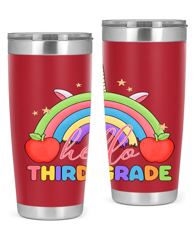 Hello 3rd Grade Unicorn Rainbow 13#- 3rd grade- Tumbler