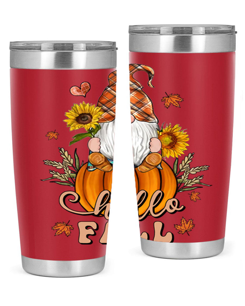 HelloFallAutumnGnome 298#- fall- Tumbler