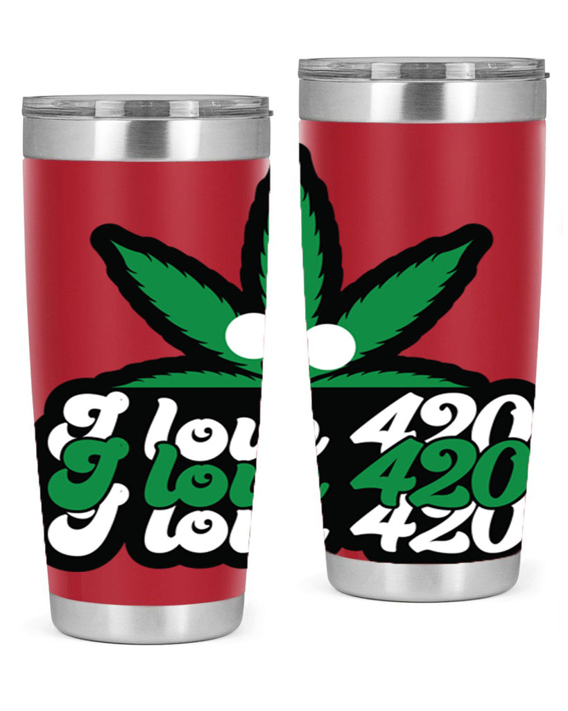 I love 420 123#- marijuana- Tumbler