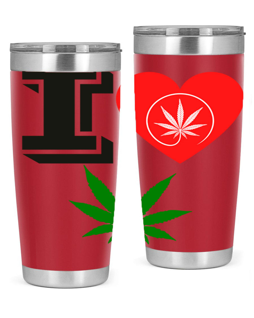 I love Cannabis heart 126#- marijuana- Tumbler