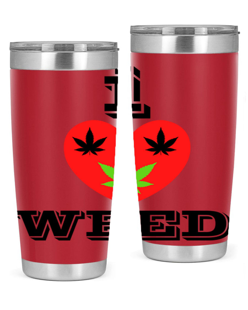 I love weed 128#- marijuana- Tumbler