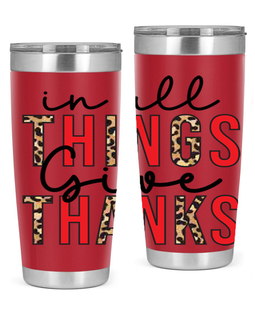 In all things give thanks 352#- fall- Tumbler