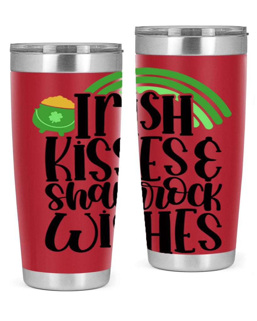 Irish Kisses Shamrock Wishes Style 80#- St Patricks Day- Tumbler