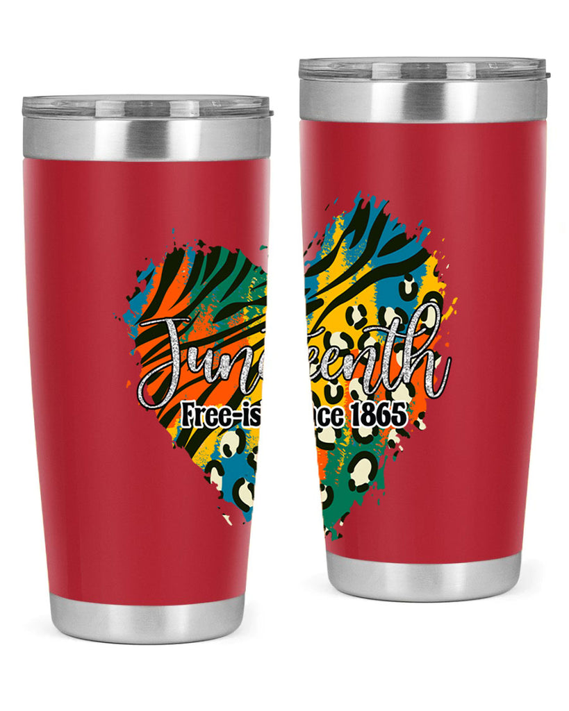 Juneteenth Freeish Since 1865 Heart Png 38#- Juneteenth- tumbler