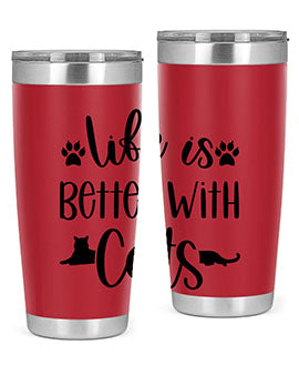 Life Is Better With A Cats Style 99#- cat- Tumbler