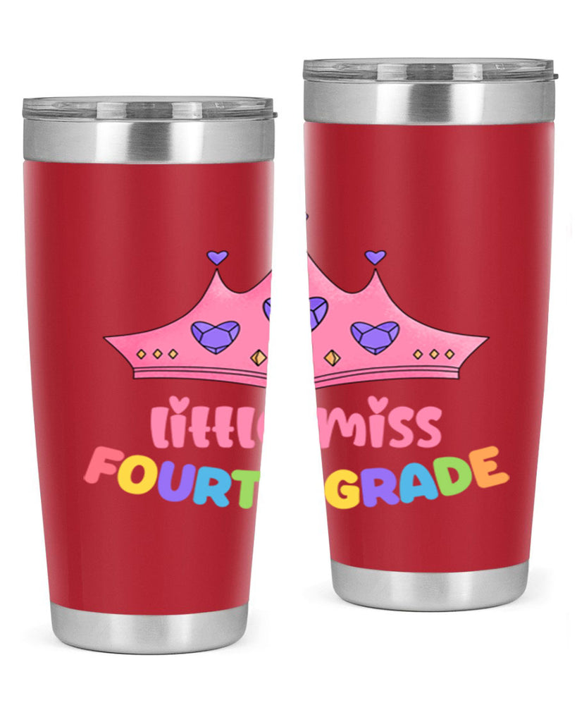 Little Miss 4th Grade 17- 4th  grade- Tumbler