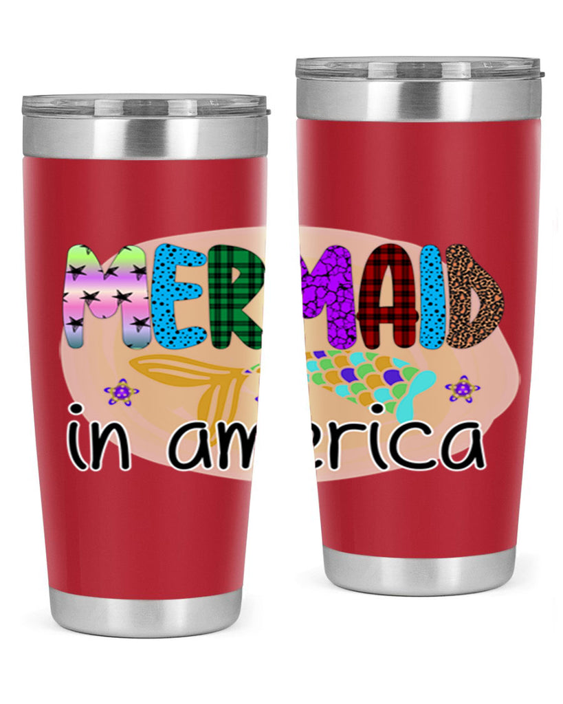 Mermaid In America 419#- mermaid- Tumbler