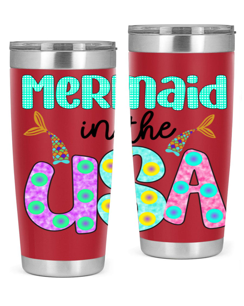 Mermaid In The Usa 421#- mermaid- Tumbler