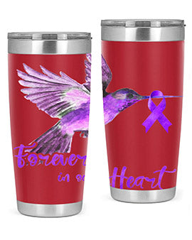 No One Figh Alone Ribbon Alzheimer 201#- alzheimers- Tumbler