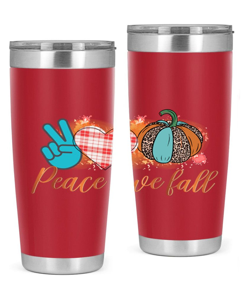 Peace Love Fall 466#- fall- Tumbler