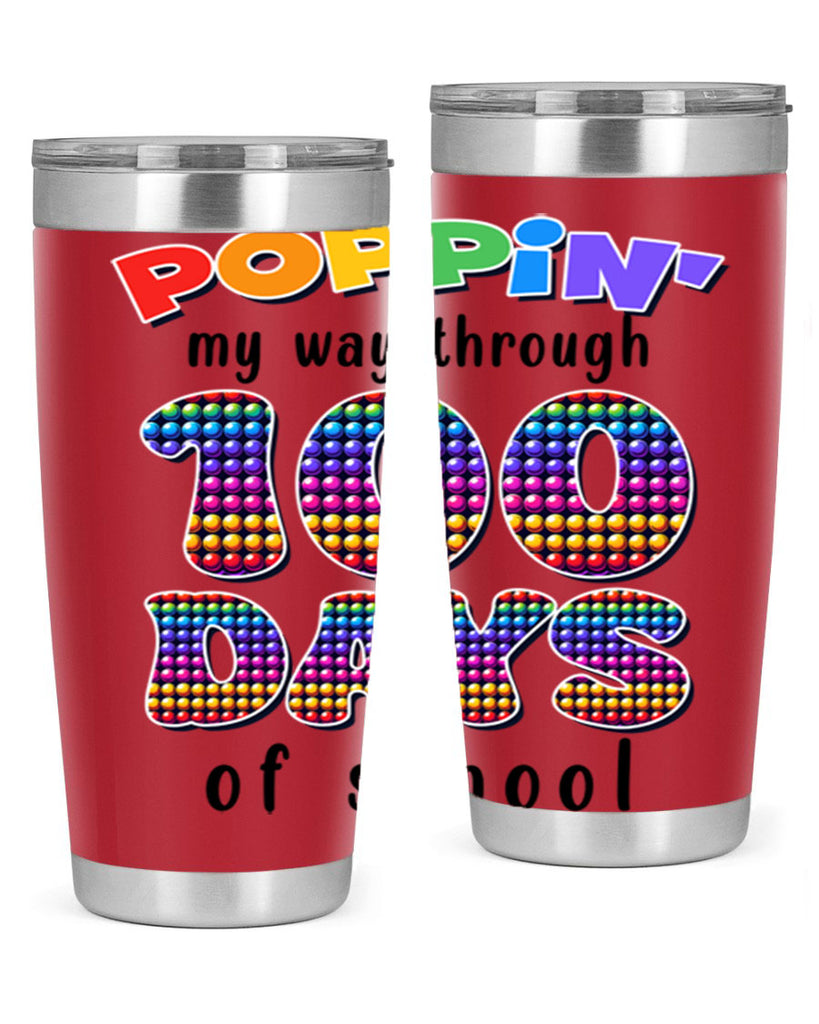 Poppin My Way Through 100 53#- 100 days of school- Tumbler