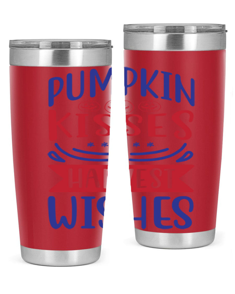 Pumpkin Kisses Harvest Wishes 522#- fall- Tumbler