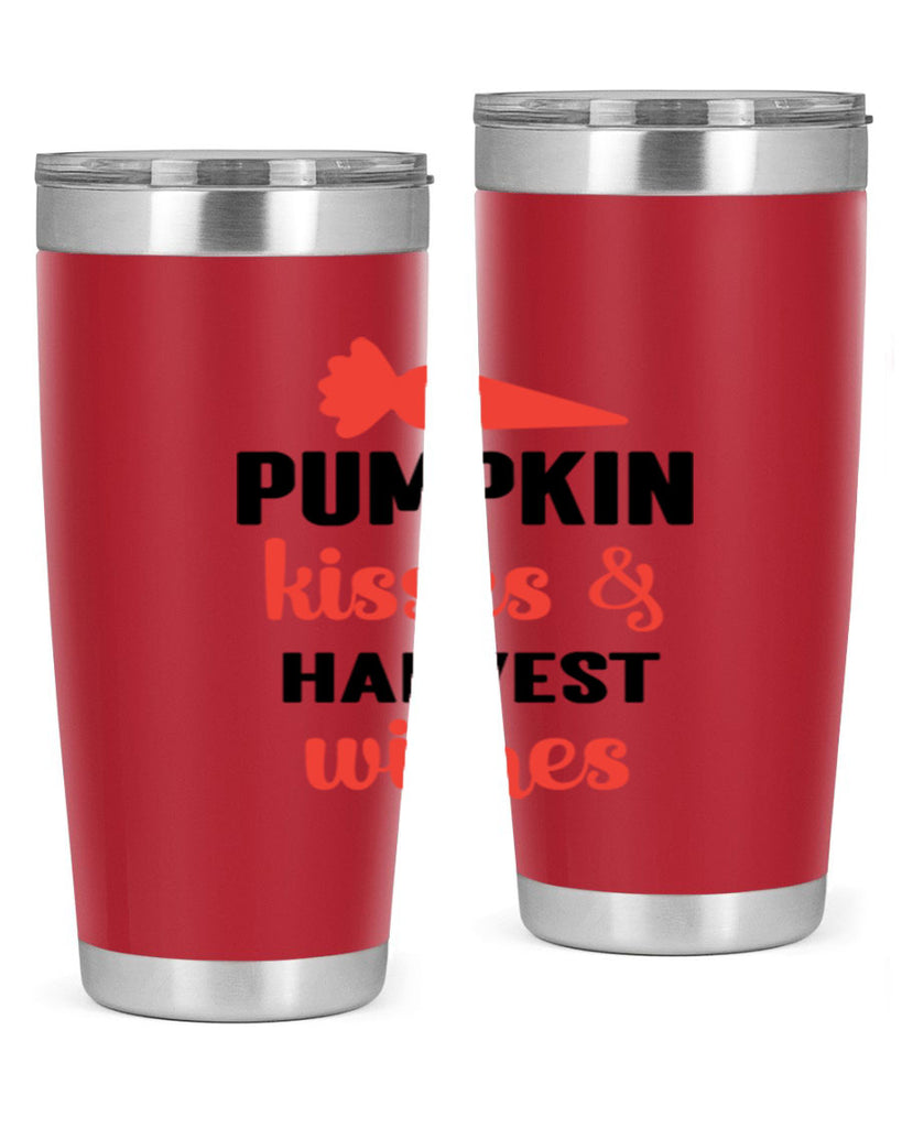 Pumpkin kisses harvest wishes 524#- fall- Tumbler