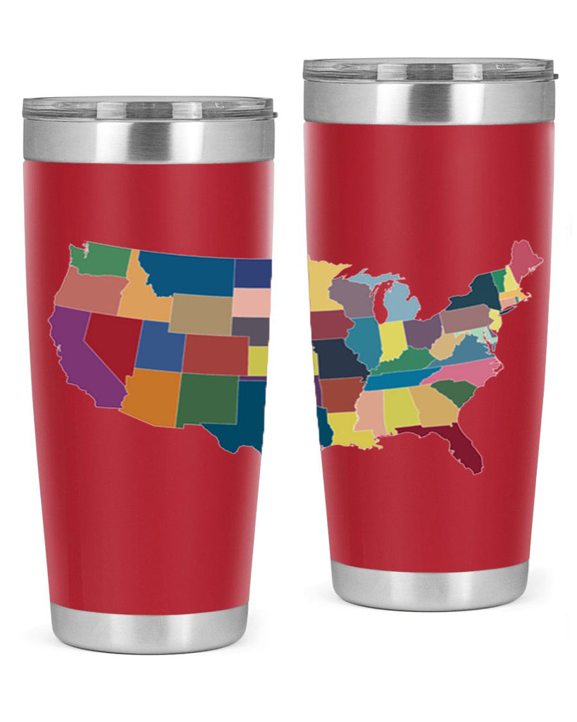 Separate Color Map Style 73#- Fourt Of July- Tumbler