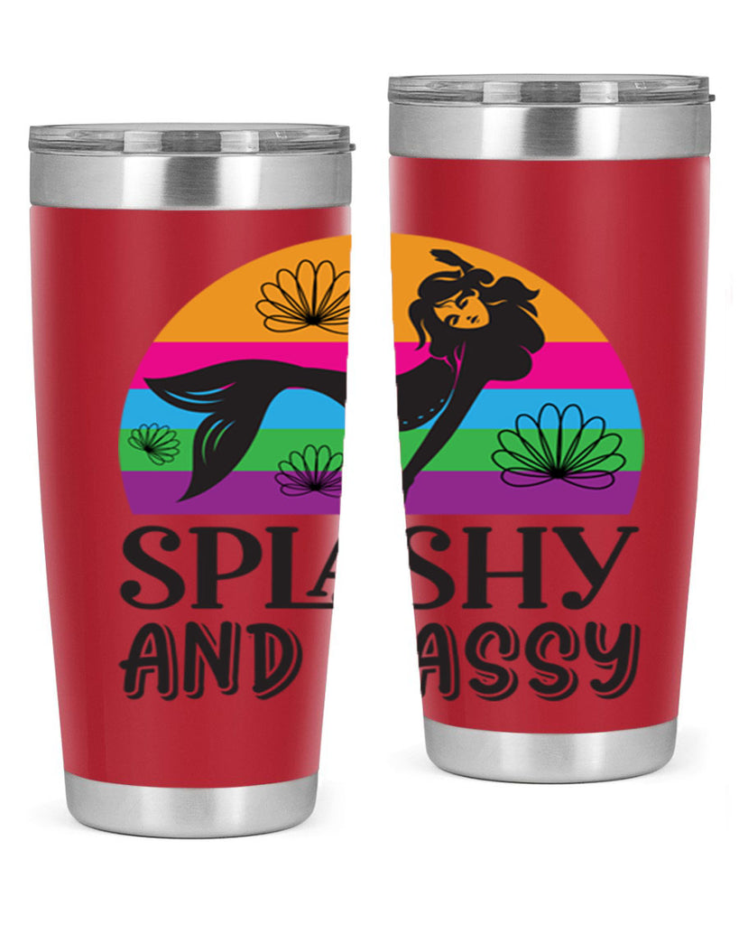 Splashy and sassy 623#- mermaid- Tumbler