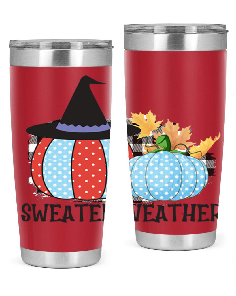 Sweater Weather Pumpkin Gnome 586#- fall- Tumbler