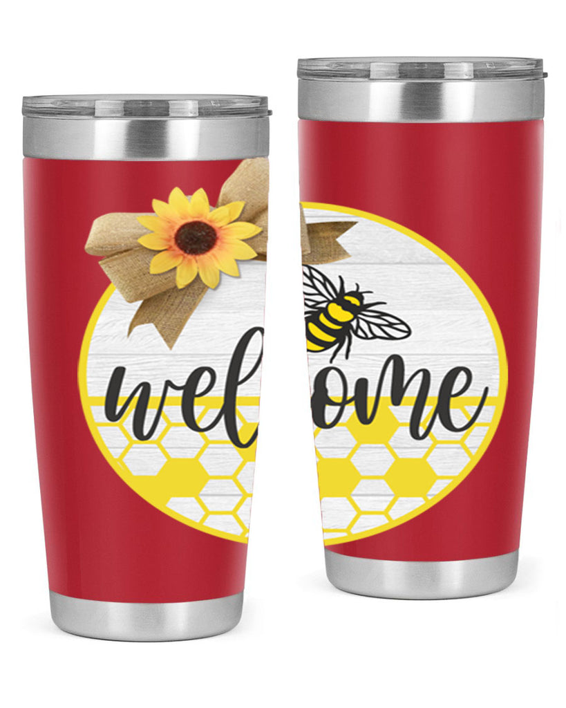 Welcome Bee and hive Mockup566#- spring- Tumbler
