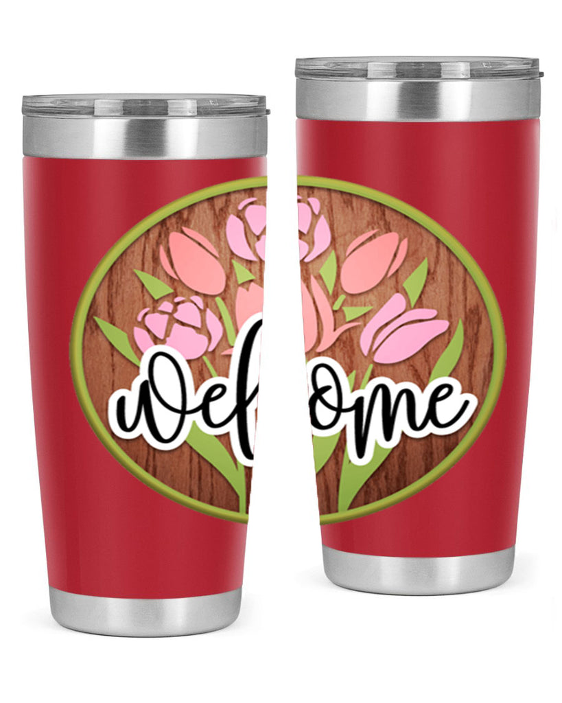 Welcome flowers bouquet Mockup570#- spring- Tumbler