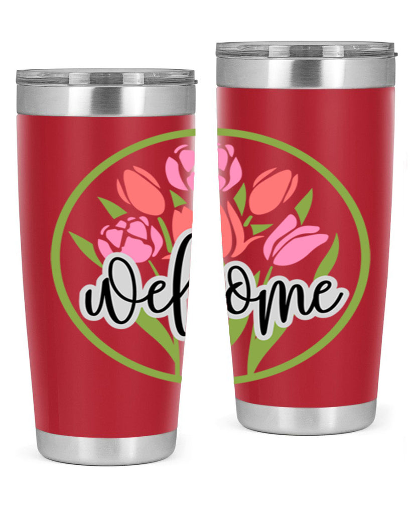 Welcome flowers bouquet571#- spring- Tumbler