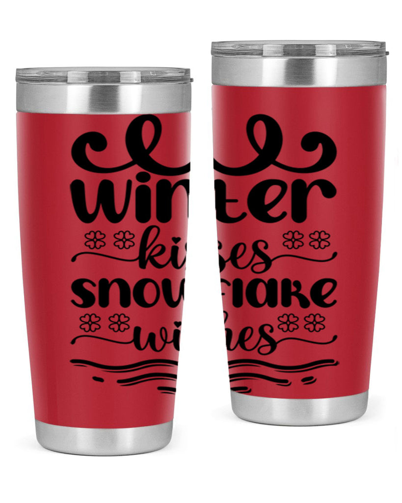 Winter Kisses Snowflake Wishes 562#- winter- Tumbler