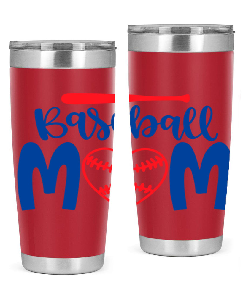 baseball mom 278#- mom- Tumbler