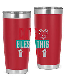 cats bless this home Style 36#- cat- Tumbler