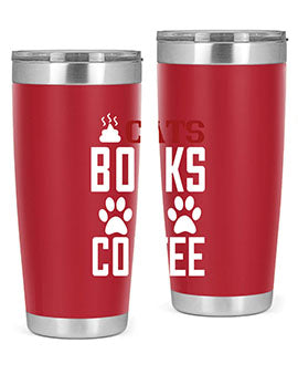 cats books and coffee Style 38#- cat- Tumbler