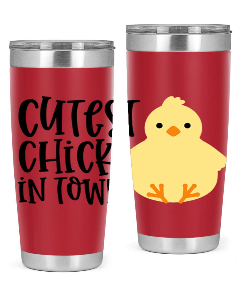 cutest chick in town 61#- easter- Tumbler