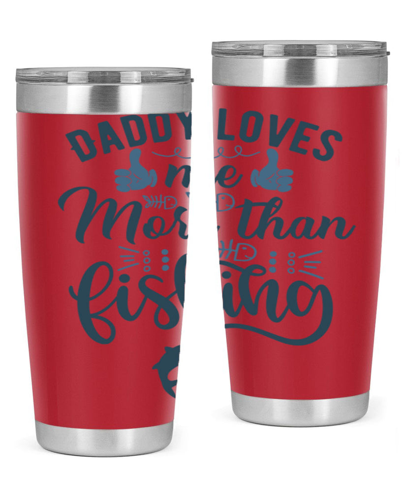 daddy loves me 167#- fishing- Tumbler