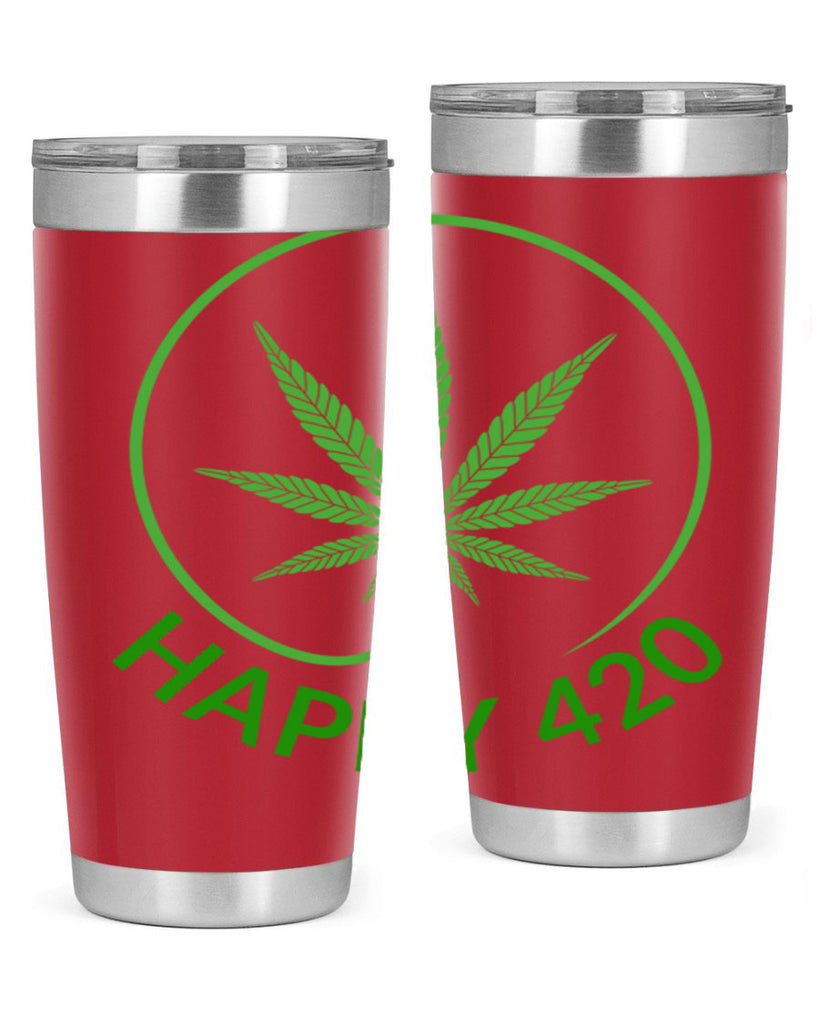 happy 420 100#- marijuana- Tumbler