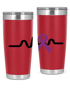 heartbeat with alzheimers cancer 155#- alzheimers- Tumbler