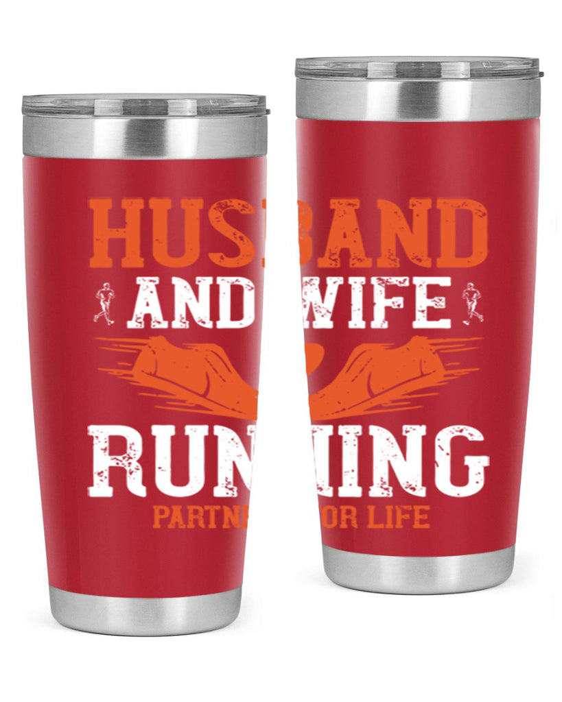 husband and wife running partners for life 41#- running- Tumbler