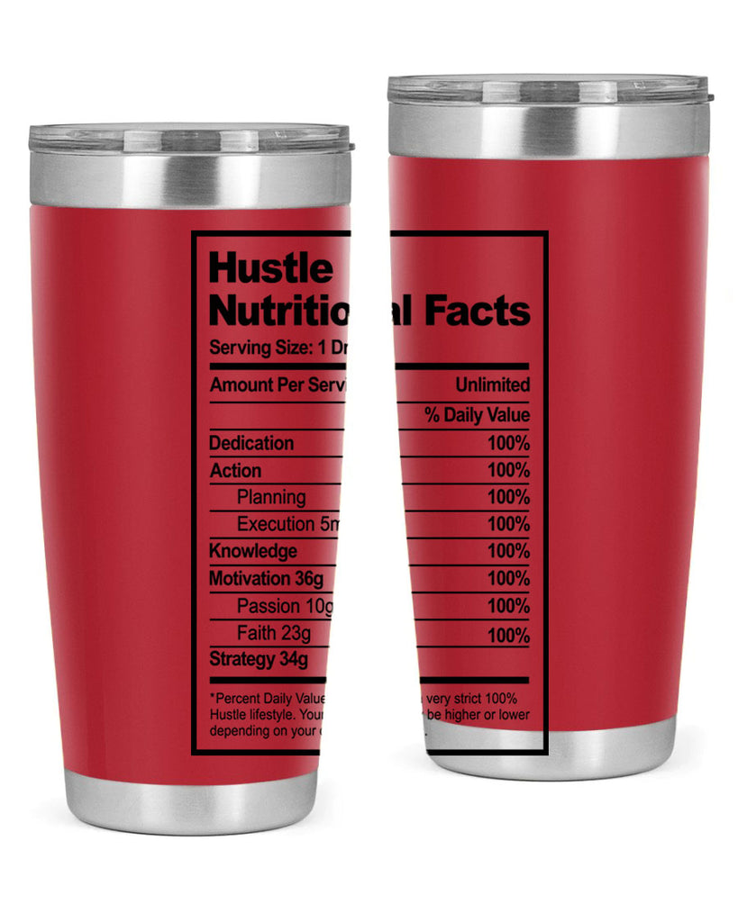 hustle nutritional facts 121#- black words phrases- Cotton Tank