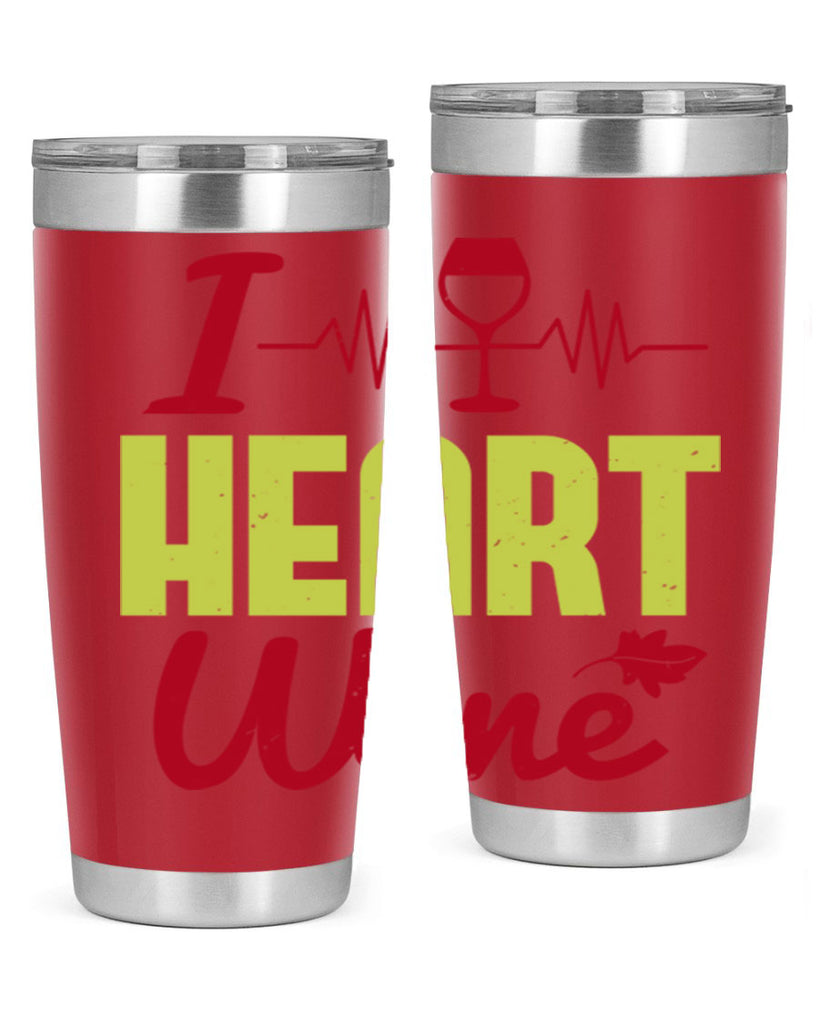 i heart wine 211#- wine- Tumbler