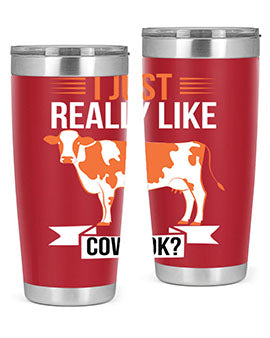 i just really like cows ok Style 3#- cow- Tumbler