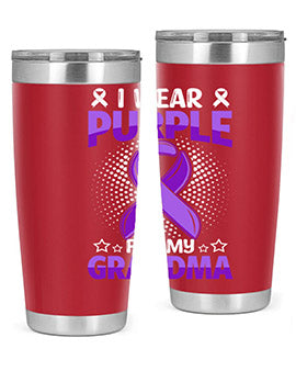 i wear purple for grandma 171#- alzheimers- Tumbler