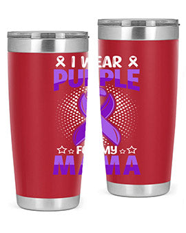 i wear purple for mama 173#- alzheimers- Tumbler