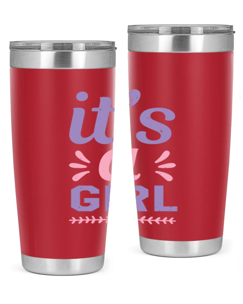 its a girl Style 32#- baby shower- tumbler