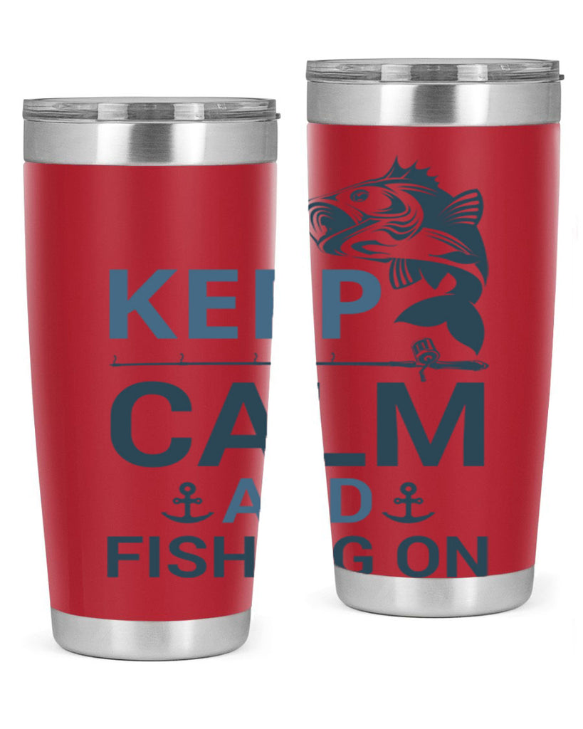 keep calm 65#- fishing- Tumbler