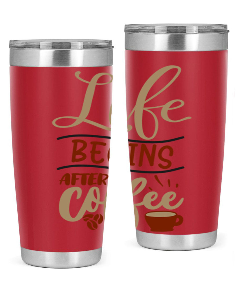 life begins after coffee 210#- coffee- Tumbler