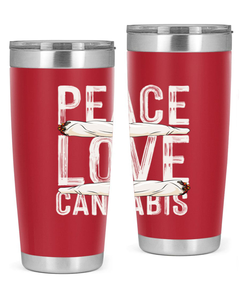 peace love cannabis 216#- marijuana- Tumbler