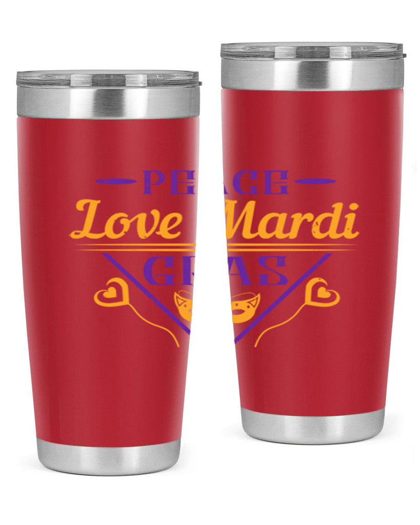 peace love mardi gras 39#- mardi gras- Tumbler